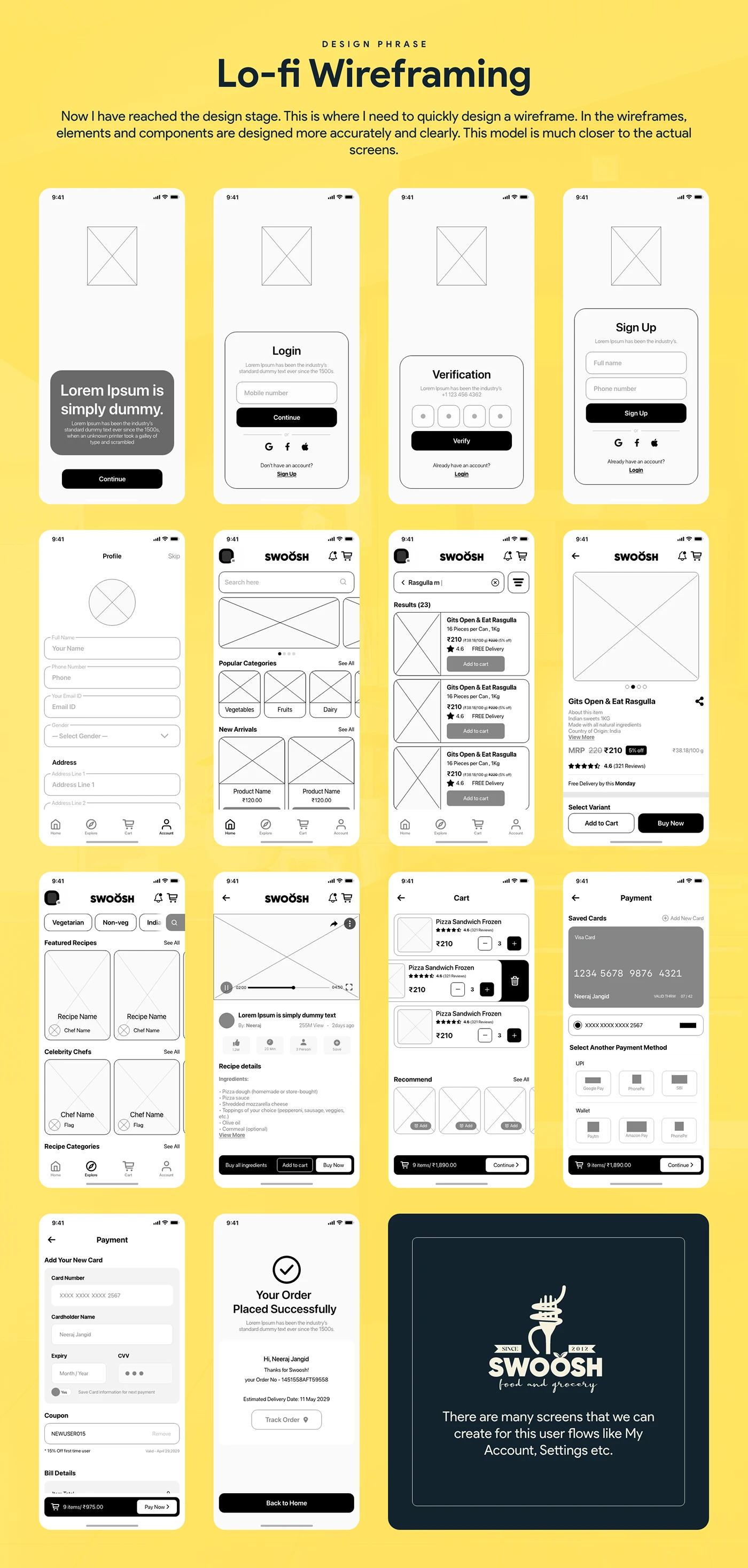 Food & Grocery App case study — section 17 of 19